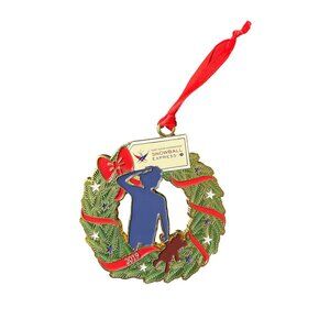 Gary Sinise Foundation Snowball Express 2019 Wreath Ornament Soldier Teddy Bear